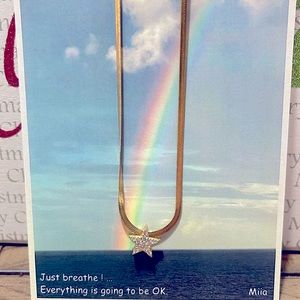 18k plated star necklace